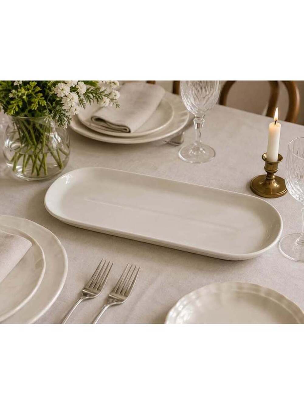Pillivuyt France Large White Porcelain Salmon Fish Serving Platter 22”